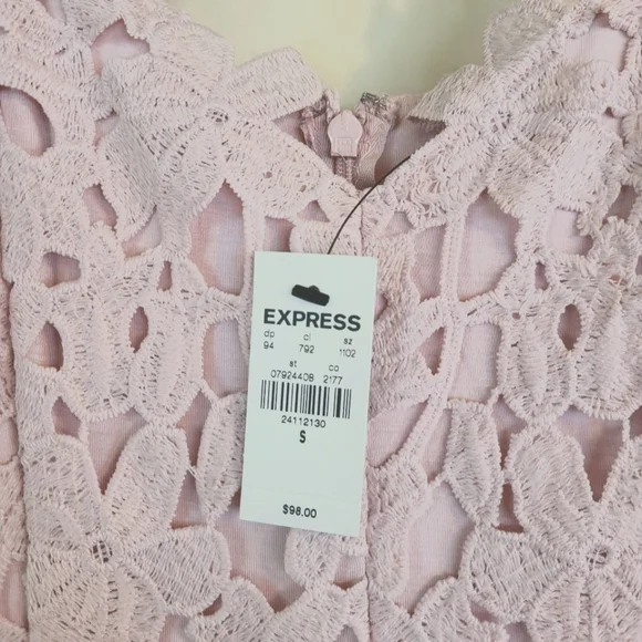 Express Lace Cami Midi Dress - Blush - Size S - Picture 6 of 6